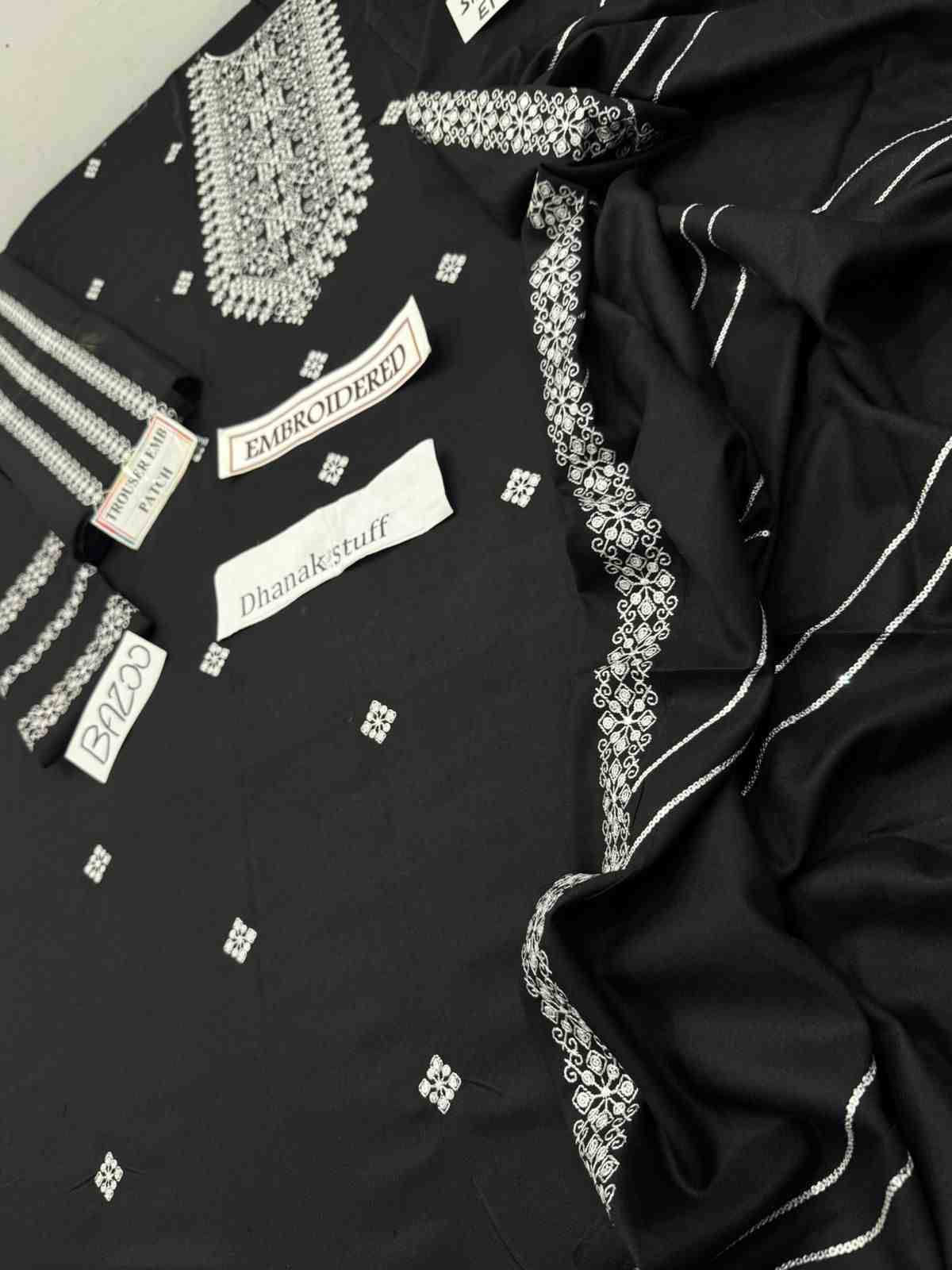 3 Piece Unstiched Embroidery Dhanak