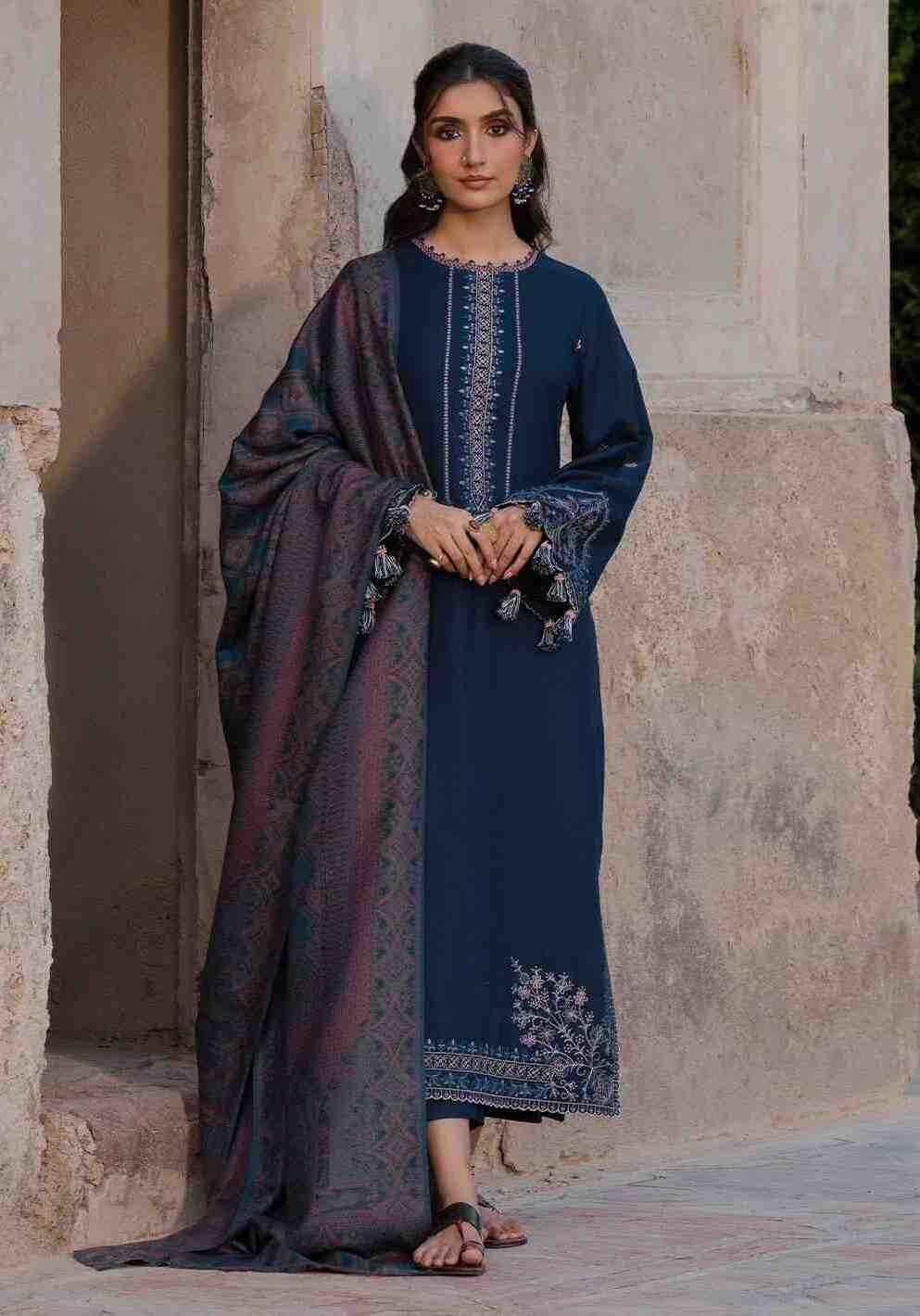3 Piece Unstiched Embroidery Dhanak