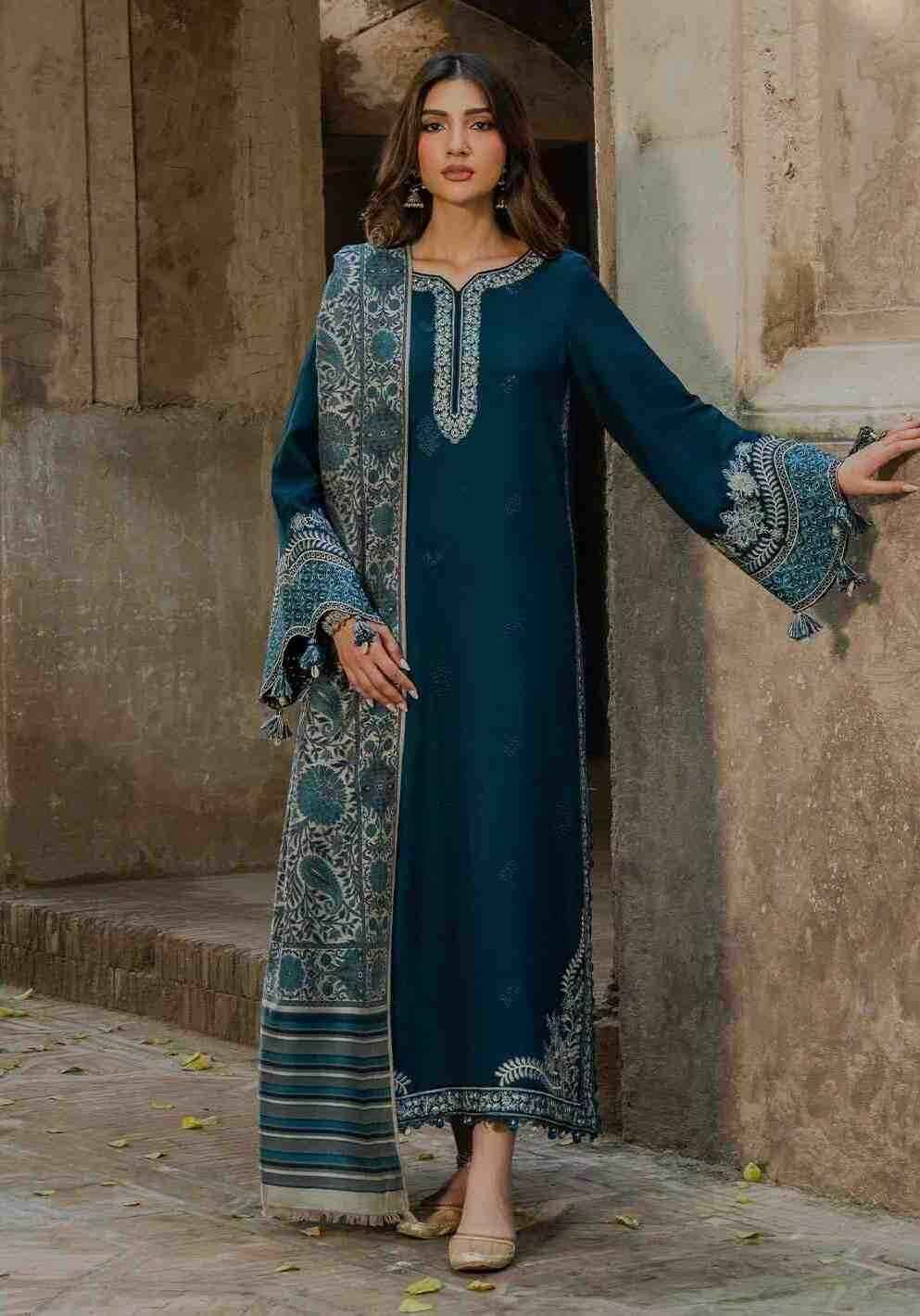 3 Piece Unstiched Embroidery Dhanak